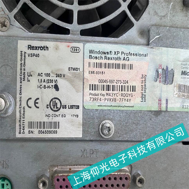 Rexroh德國力士樂工控機VPB40.3主板故障跡象有哪些